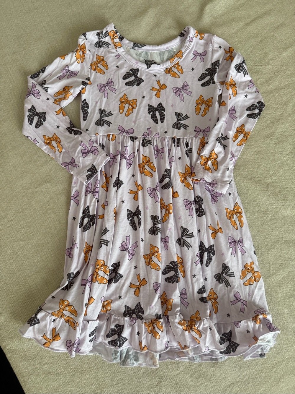 Dream Big Little Co Halloween Bows Ruffle Dress